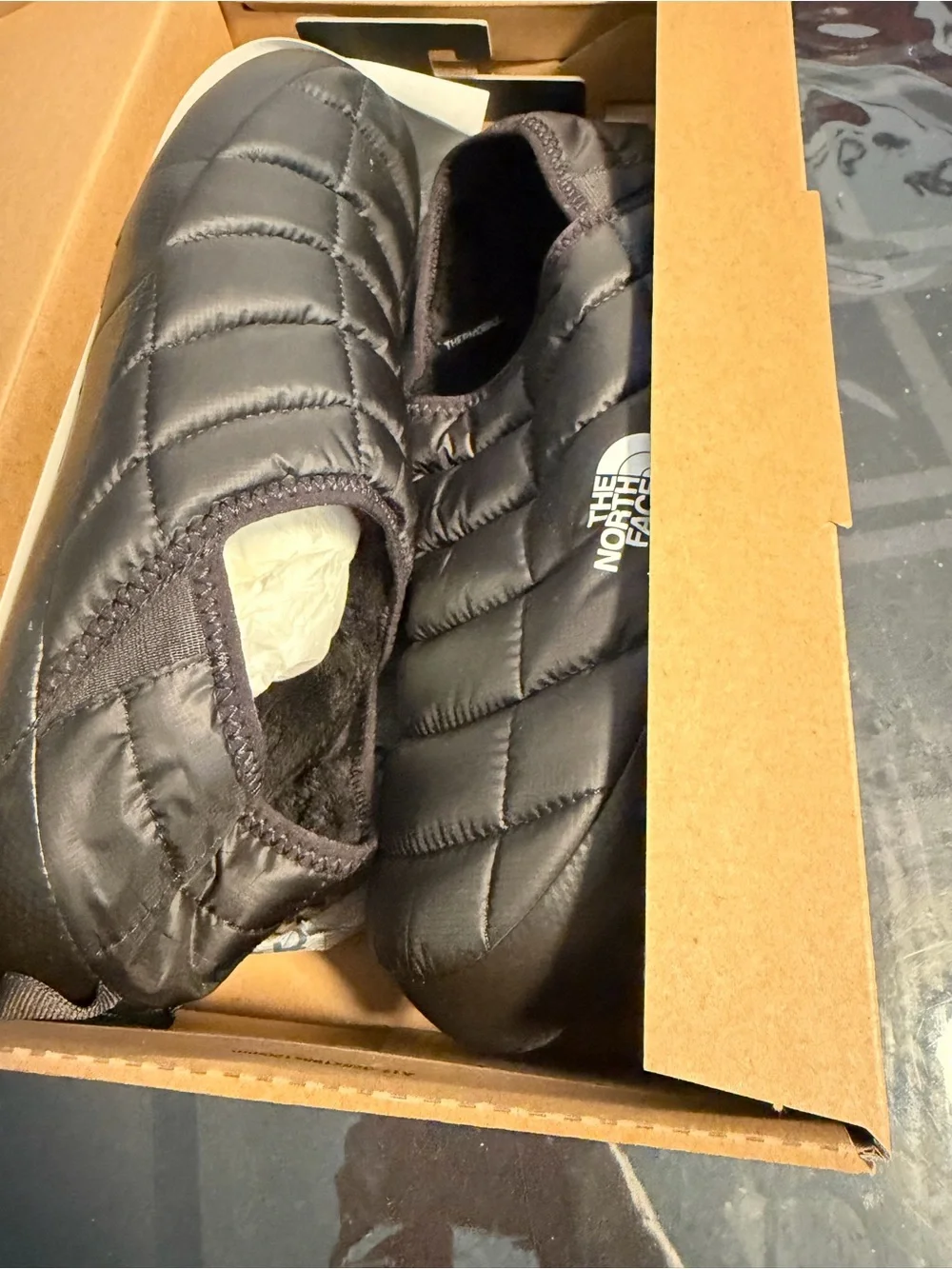 The North Face Black Insulated Quilted Slip-On Mules